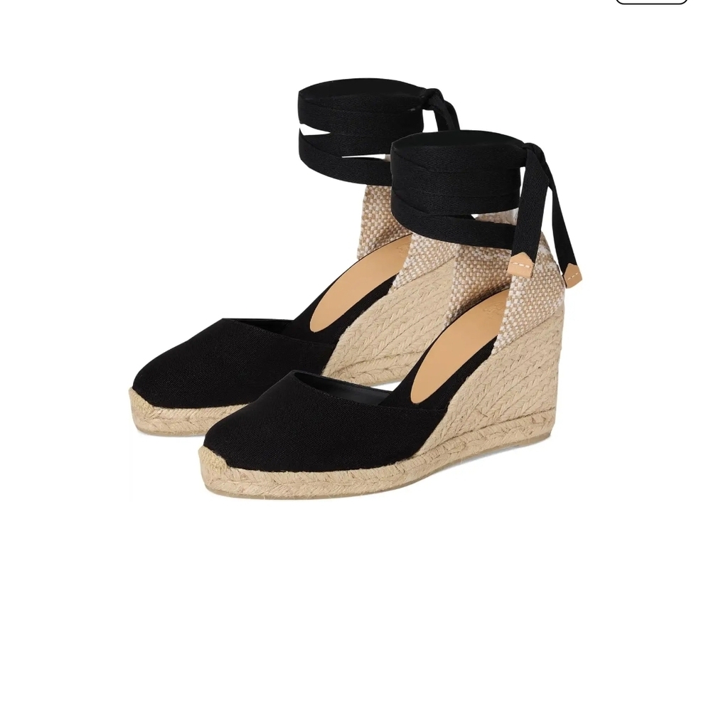 Castaner Carina 80 Wedge Espadrille in Black